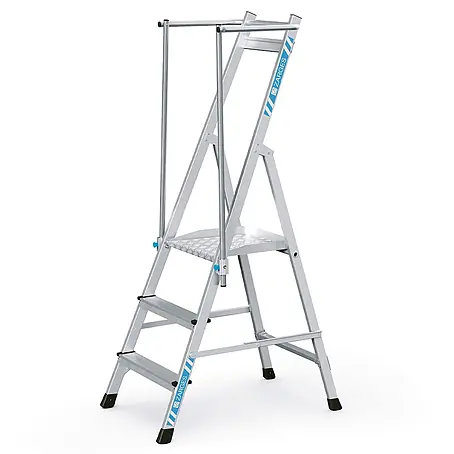 Zarges  Podestleiter Plattformleiter ZAP Neo S mit klappbarem Handlauf 3 Stufen