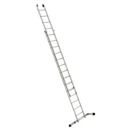 Euroline  Schiebeleiter Premium 302 Schiebeleiter 2x14 Sprossen mit Vario-Traverse