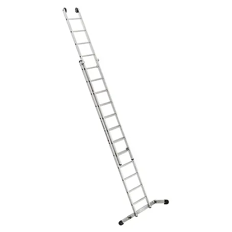 Euroline  Schiebeleiter Premium 302 Schiebeleiter 2x12 Sprossen mit Vario-Traverse