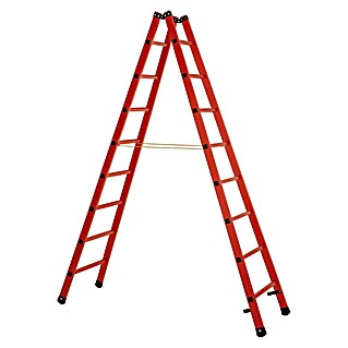 Iller Leiter Stehleiter GFK Vollkunststoff Steh 2x4 Sprossen (Anzahl Tritte: 4 Stk., Arbeitshöhe: 2.600 m, Kunststoff)