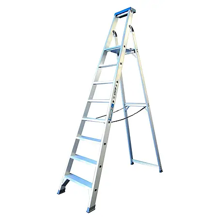 ASC  Stehleiter Stufenstehleiter BT-7 einseitig 7 Stufen mit 3,76m Arbeitshöhe