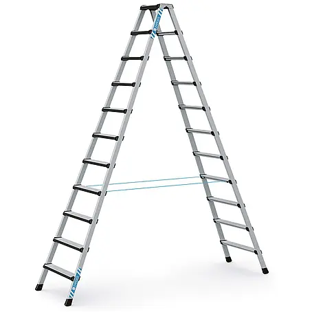 Zarges  Stehleiter Comfortstep B Stehleiter mit gepolsterter Stufen-Vorderkante 2x11 Stufen