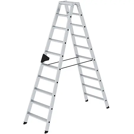 Munk  Stehleiter Stehleiter mit ergo-pad beidseitig begehbar 2x10 Stufen