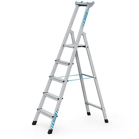 Zarges  Stehleiter genietete Stehleiter, eloxiert XLstep S 5 Stufen