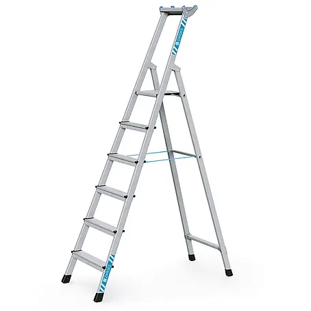 Zarges  Stehleiter genietete Stehleiter, eloxiert XLstep S 6 Stufen