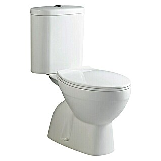 Sanotechnik Set stajaća WC školjka s daskom Basic (Š x V: 64,5 x 76,5 cm, Bijela)