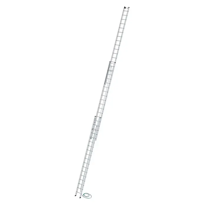 Munk Seilzugleiter Seilzugleiter 3x18 Sprossen - Anzahl Tritte: 18 Stk., Arbeitshöhe: 13.600 m, Aluminium - Dreiteilige, silberne Aluminium-Ausziehleiter mit Seilzugsystem.
