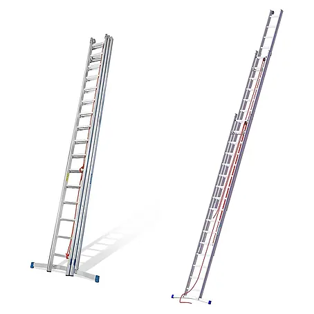 Mauderer  Seilzugleiter Bavaria Seilzugleiter 965 mit gebogener Traverse verstärkte 3x14 Dreikants