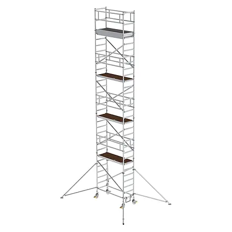 MUNK Aluminium-Rollgerüst mit Ausleger 1,80x0,75m Plattform 10,39m AH
