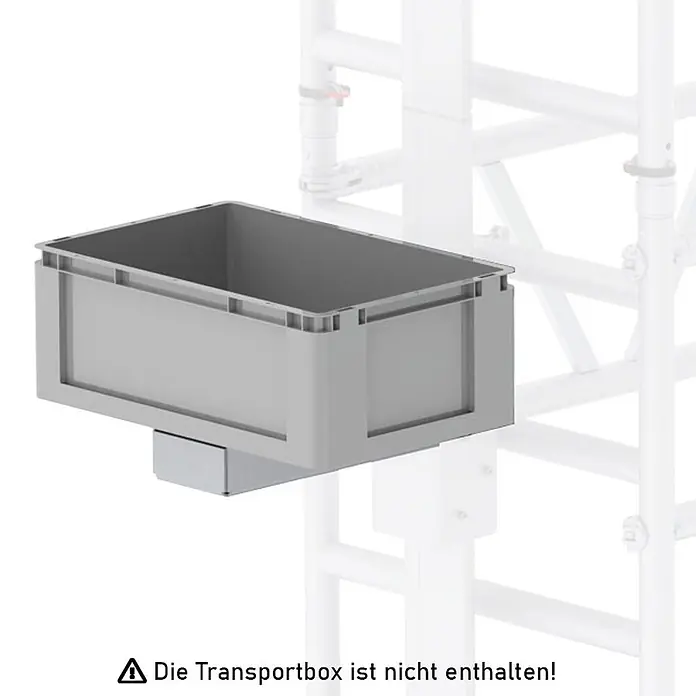 Altrex Rollgerüst Shuttle Carrier-Satz als Zubehör für Shuttle-Lift - Profil kurz ohne Befe -  - Grauer Halter für eine Transportbox zur Montage an Gerüsten. Die Box ist nicht enthalten.