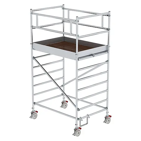 MUNK Rollgerüst mit Doppelplattform 1,35x1,80m Plattform, 4,35m AH