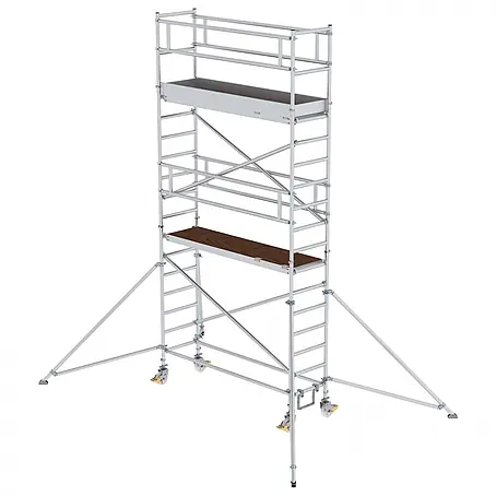 Munk  Rollgerüst Aluminium-Rollgerüst mit Ausleger 2,45x0,75m Plattform 6,47m AH