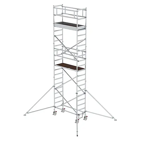 Munk  Rollgerüst Aluminium-Rollgerüst mit Ausleger 1,80x0,75m Plattform 7,59m AH