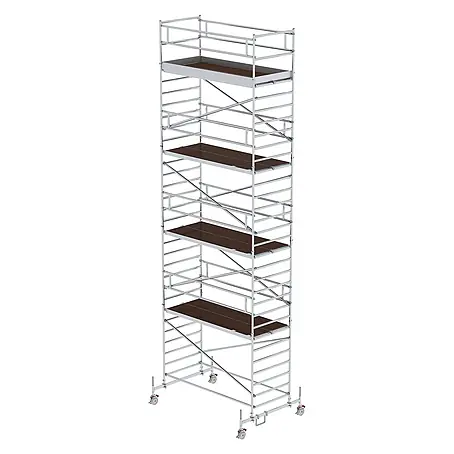 MUNK Rollgerüst mit Doppelplattform 1,35x3,00m Plattform, 10,35m AH