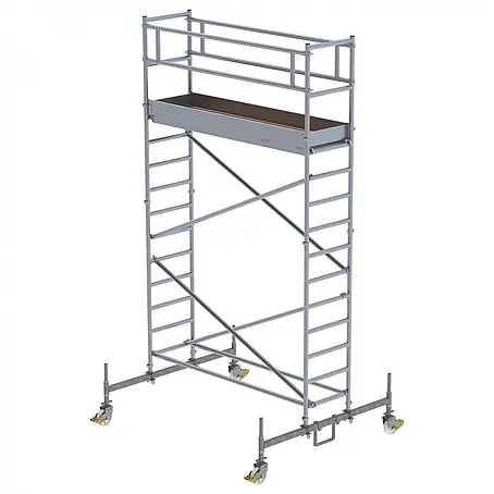 Munk  Rollgerüst Rollgerüst mit Fahrbalken 0,75x2,45m Plattform 5,00m AH