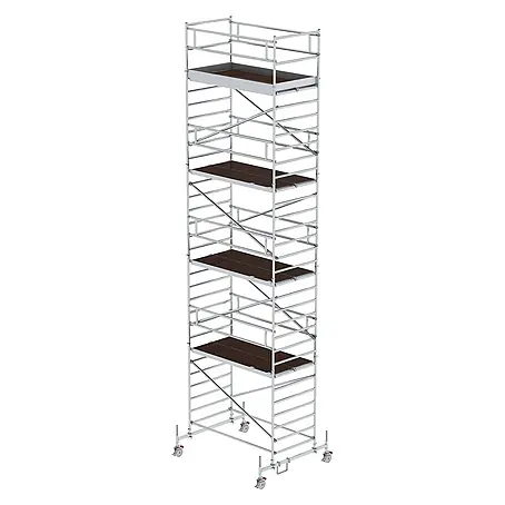 MUNK Rollgerüst mit Doppelplattform 1,35x2,45m Plattform, 10,35m AH