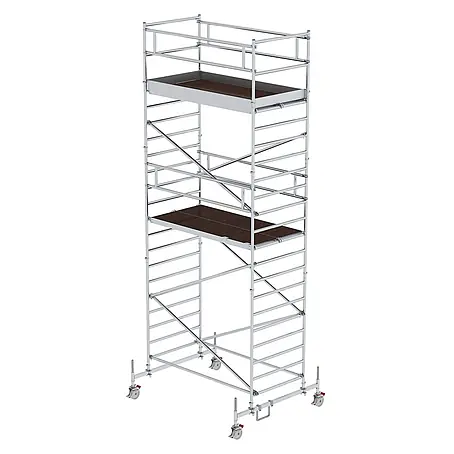 Munk  Rollgerüst Rollgerüst mit Doppelplattform 1,35x2,45m Plattform, 7,35m AH