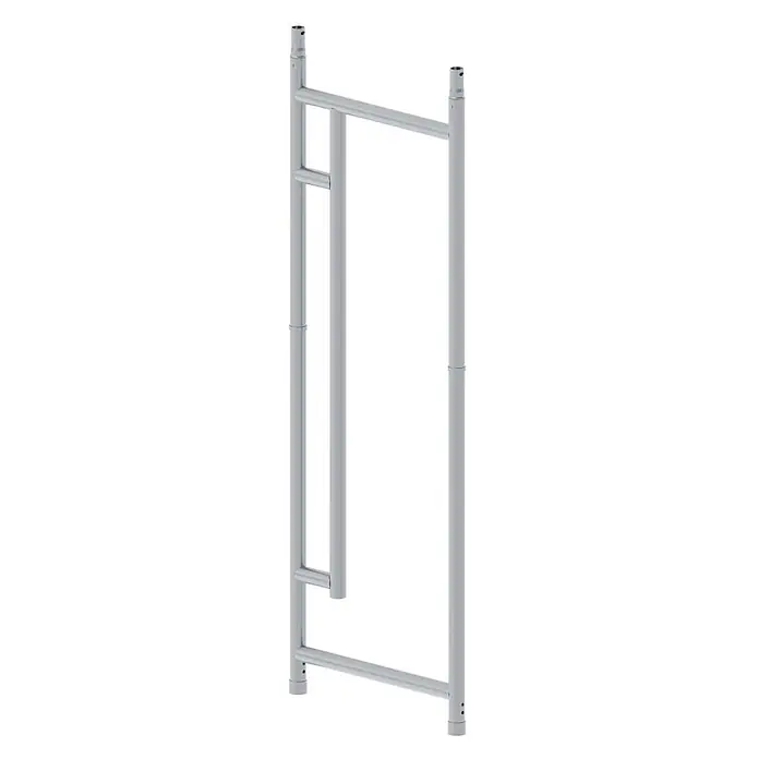 Altrex Rollgerüst Durchlaufrahmen für MiTOWER -  - Verstellbarer, modularer Standrahmen aus silbernem Metallrohr.