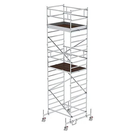 Munk  Rollgerüst Rollgerüst mit Doppelplattform 1,35x1,80m Plattform, 7,35m AH