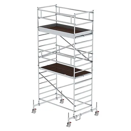 Munk  Rollgerüst Rollgerüst mit Doppelplattform 1,35x2,45m Plattform, 6,35m AH
