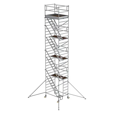 Munk  Rollgerüst Rollgerüst mit Schrägaufstiegen 1,35x1,80m Plattform, 10,35m AH