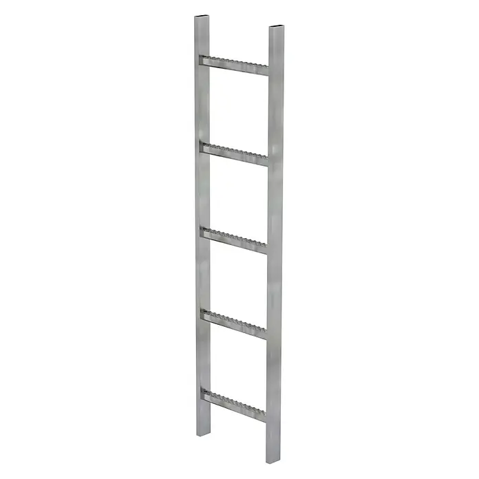 Munk Steigleiter Schachtleiter Stahl verzinkt 300mm breit 5 Sprossen 1,40m lang - Anzahl Tritte: 5 Stk., Stahl - Metallleiter mit fünf texturierten Anti-Rutsch-Sprossen.