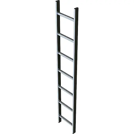Zarges  Steigleiter Schachtleiter 300mm lichte Breite Edelstahl, 8 Sprossen