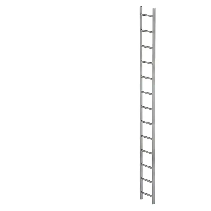 Munk Steigleiter Schachtleiter Stahl verzinkt 300mm breit 13 Sprossen 3,64m lang - Anzahl Tritte: 13 Stk., Stahl - Metallleiter, fest montierbar, mit rutschfesten Sprossen.