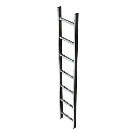 Zarges  Steigleiter Schachtleiter 400mm lichte Breite Edelstahl, 13 Sprossen