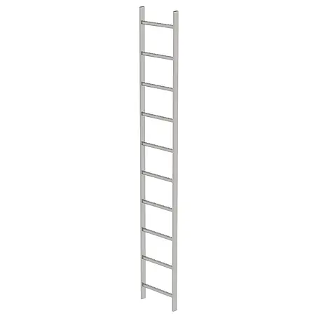 Munk  Steigleiter Schachtleiter aus Edelstahl 400mm breit 10 Sprossen 2,80m lang