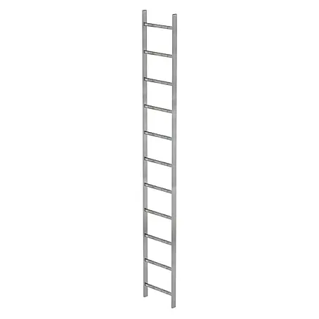 Munk  Steigleiter Schachtleiter Stahl verzinkt 400mm breit 11 Sprossen 3,08m lang