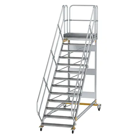 Munk  Treppenpodest Plattformtreppe fahrbar 45° Stufenbreite 1000mm 13 Stufen