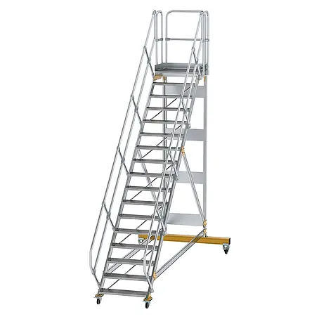 Munk  Treppenpodest Plattformtreppe fahrbar 45° Stufenbreite 800mm 17 Stufen