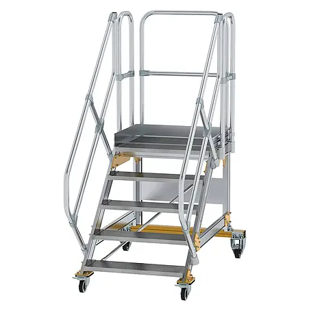 Munk  Treppenpodest Plattformtreppe fahrbar 45° Stufenbreite 800mm 5 Stufen