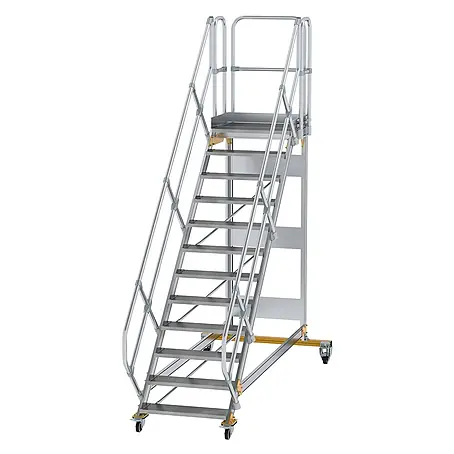 Munk  Treppenpodest Plattformtreppe fahrbar 45° Stufenbreite 800mm 12 Stufen