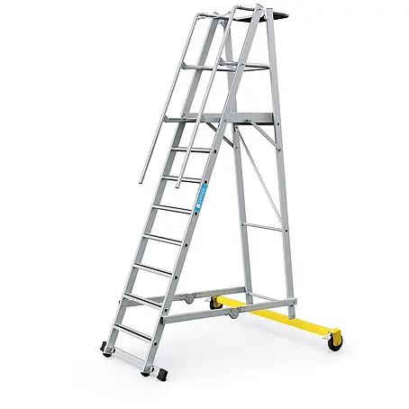 Zarges  Treppenpodest fahrbare Podestleiter ZAP Safemaster Plus S klappbar 8 Stufen