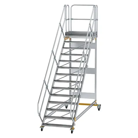 Munk  Treppenpodest Plattformtreppe fahrbar 45° Stufenbreite 1000mm 14 Stufen