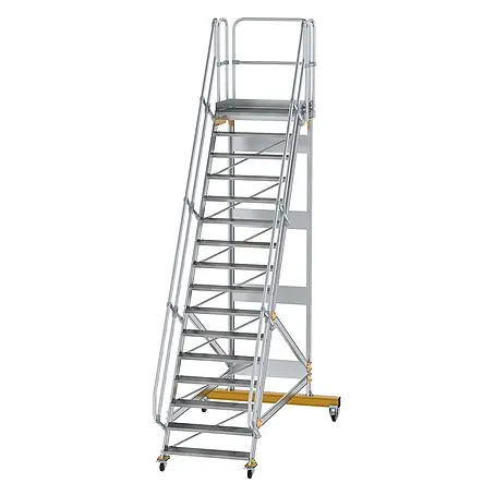 Munk  Treppenpodest Plattformtreppe fahrbar 60° Stufenbreite 1000mm 16 Stufen