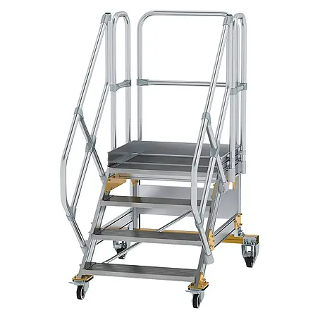 Munk  Treppenpodest Plattformtreppe fahrbar 45° Stufenbreite 800mm 4 Stufen