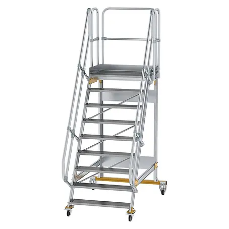 Munk  Treppenpodest Plattformtreppe fahrbar 60° Stufenbreite 1000mm 9 Stufen