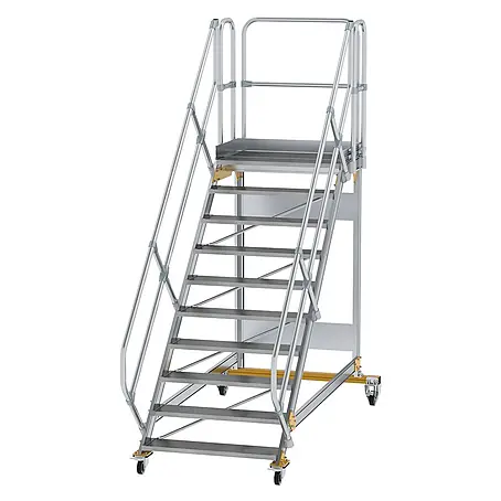 Munk  Treppenpodest Plattformtreppe fahrbar 45° Stufenbreite 1000mm 10 Stufen