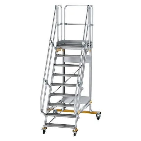 Munk  Treppenpodest Plattformtreppe fahrbar 60° Stufenbreite 800mm 9 Stufen