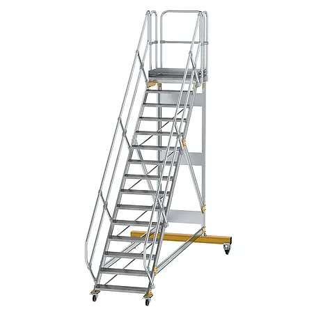 Munk  Treppenpodest Plattformtreppe fahrbar 45° Stufenbreite 800mm 15 Stufen