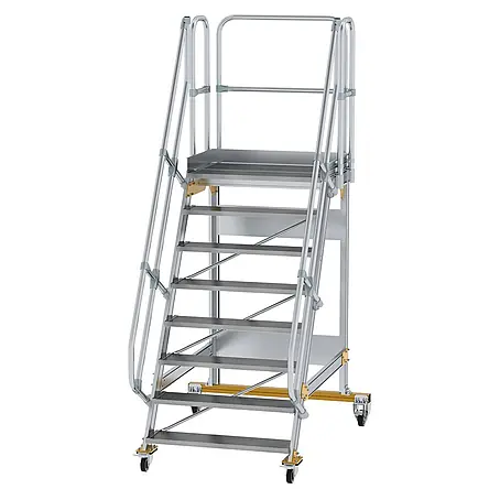 Munk  Treppenpodest Plattformtreppe fahrbar 60° Stufenbreite 1000mm 8 Stufen
