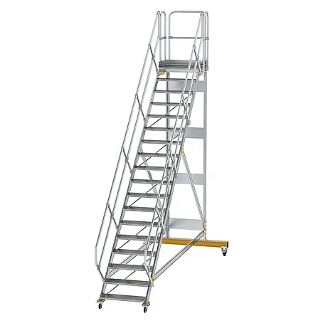 Munk  Treppenpodest Plattformtreppe fahrbar 45° Stufenbreite 800mm 19 Stufen
