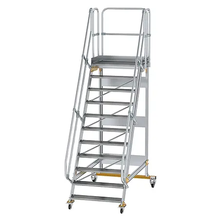 Munk  Treppenpodest Plattformtreppe fahrbar 60° Stufenbreite 1000mm 11 Stufen