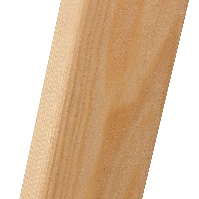 Hymer Stehleiter Holz Sprossenstehleiter mit Eimerhaken 2x10 Sprossen - Anzahl Tritte: 10 Stk., Arbeitshöhe: 4.200 m, Holz - Hellbraunes Holzbrett mit sichtbarer Maserung.