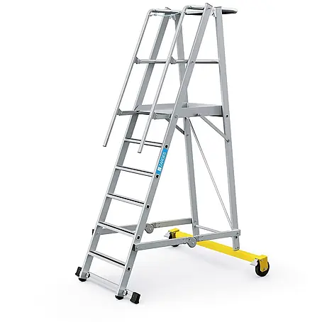 Zarges  Treppenpodest fahrbare Podestleiter ZAP Safemaster Plus S klappbar 6 Stufen