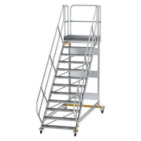 Munk  Treppenpodest Plattformtreppe fahrbar 45° Stufenbreite 1000mm 12 Stufen