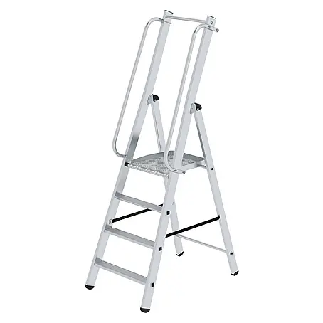Munk  Stehleiter ML Bauleiter Aluminium-Stufenstehleiter 4 Stufen